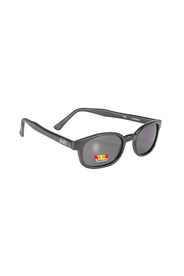 KDs X 10019 - Lunettes de soleil polarisées noir mat sportifs et motards - homme & femme - sadaptent sous casque moto vélo 