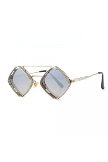 Nouveau Métal Steampunk Lunettes De Soleil Rétro Hommes Femmes Découpe Cadre Rectangulaire Lunettes De Soleil Color:b 