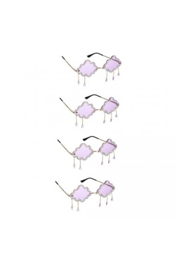 USHOBE 4 Paires De Lunettes De Soleil Nuage Lunettes Disco En Forme De Nuage Lunettes De Fête Lunettes Nuage Lunettes De Sole