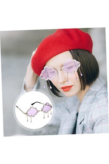 USHOBE 4 Paires De Lunettes De Soleil Nuage Lunettes Disco En Forme De Nuage Lunettes De Fête Lunettes Nuage Lunettes De Sole