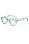 HCHES Lunettes de soleil rondes pour hommes femmes lunettes de soleil carrées rétro vintage, vert, dégradé, taille unique
