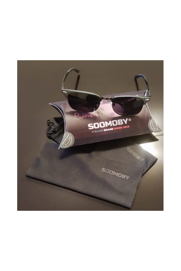 Soomoby lunettes de soleil, Sunnyban polarisé Ovale, Gris foncé , gun, Taille unique