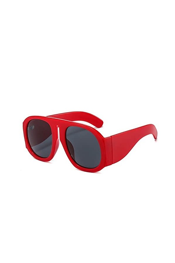 SHEANAON Lunettes de Soleil carrées à la Mode Femmes One Piece Big Shades Femmes Lunettes de Soleil surdimensionnées Hommes