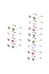 ABOOFAN 12 Pcs Coeur Lunettes De Soleil Rétro Lunettes Enterrement De Vie De Jeune Fille Fournitures Bizarre En Forme De Lune