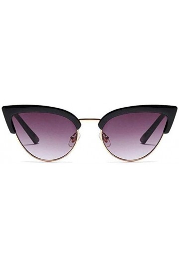 NIUASH Lunettes de Soleil polarisées Demi-Cadre Oeil de Chat Mode Lunettes de Soleil Femmes Marques Lunettes de Soleil pour F