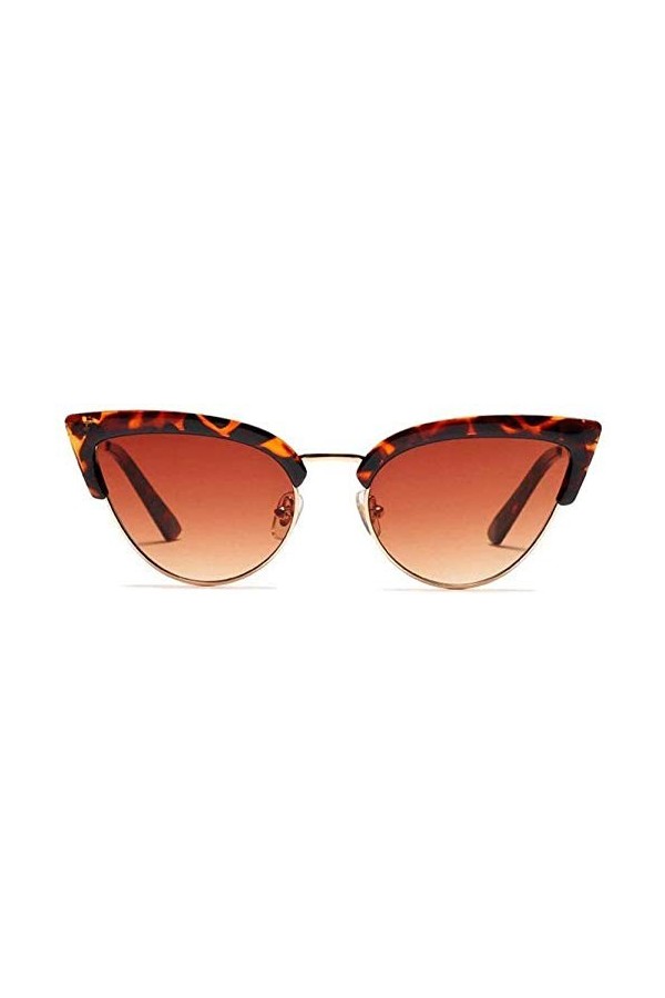 NIUASH Lunettes de Soleil polarisées Demi-Cadre Oeil de Chat Mode Lunettes de Soleil Femmes Marques Lunettes de Soleil pour F