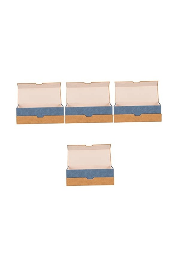 KALLORY 4 Pièces À Lunettes À Double Usage Marron Lunettes De Soleil À Lunettes Rigide Pour Femmes De Voyage Pour Lunettes De