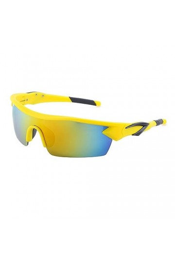 Lunettes de Soleil de Sport pour Femmes Lunettes de Soleil à Dessus Plat pour Hommes Lentille Miroir Lunettes de Soleil de Sp