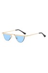 MUTYNE Lunettes de soleil demi-monture classiques femmes demi-cercle lunettes de soleil dames Vintage tendance nuances femme 