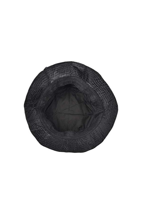 TOUTACOO, Bob de Pluie, Chapeau de Pluie, Ajustable, Aspect Nylon 01-Noir, Small 