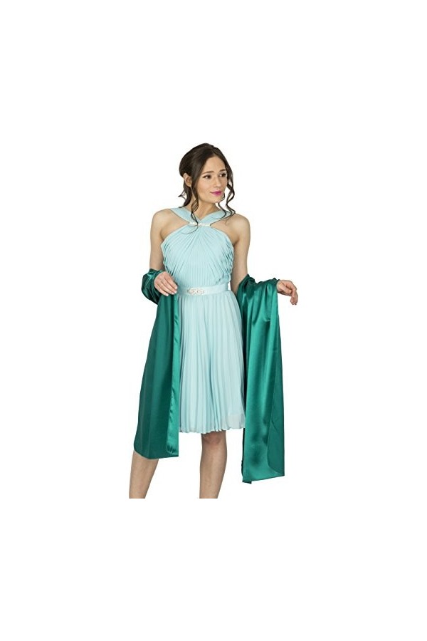 BlackButterfly Etole Châle Wrap en satin pour mariage, bal de promo, soirée Bordeau, Taille unique 