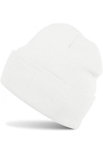 styleBREAKER Classique Bonnet Tricoté, Fine Tricot, Chaud, Unisexe 04024029, Couleur:Blanc