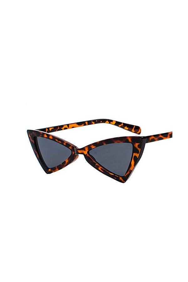 Lunettes de soleil, Triangle Cat Eye Femmes Lunettes de soleil Trendy Butterfly Fashion Street Lunettes de soleil, Leopard Fr