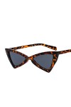 Lunettes de soleil, Triangle Cat Eye Femmes Lunettes de soleil Trendy Butterfly Fashion Street Lunettes de soleil, Leopard Fr