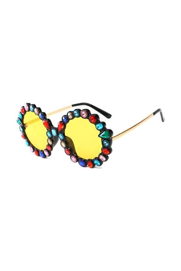 NIUASH Lunettes de Soleil polarisées Lunettes De Soleil Surdimensionnées Femmes Transparent Jaune Rouge Lunettes De Soleil Co