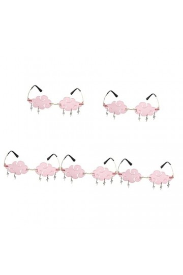 Abaodam 5 Paires Nuage Foudre Soleil Lunettes à Pampilles Cotillons Pour Les Enfants De 4 à 8 Ans Lunettes De Soleil Disco Sa