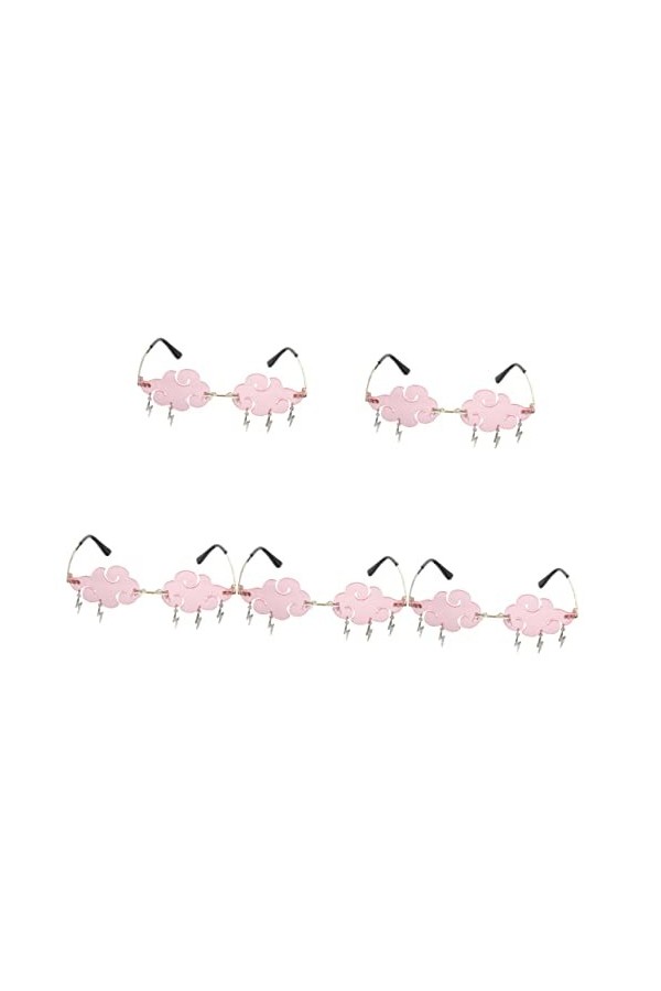 Abaodam 5 Paires Nuage Foudre Soleil Lunettes à Pampilles Cotillons Pour Les Enfants De 4 à 8 Ans Lunettes De Soleil Disco Sa