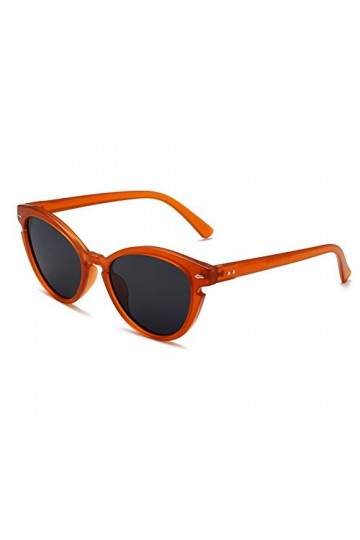 QINGZHOU Lunettes de Soleil,Lunettes de soleil Lunettes de soleil pour femmes Lunettes de mode rétro pour hommes, cadre orang
