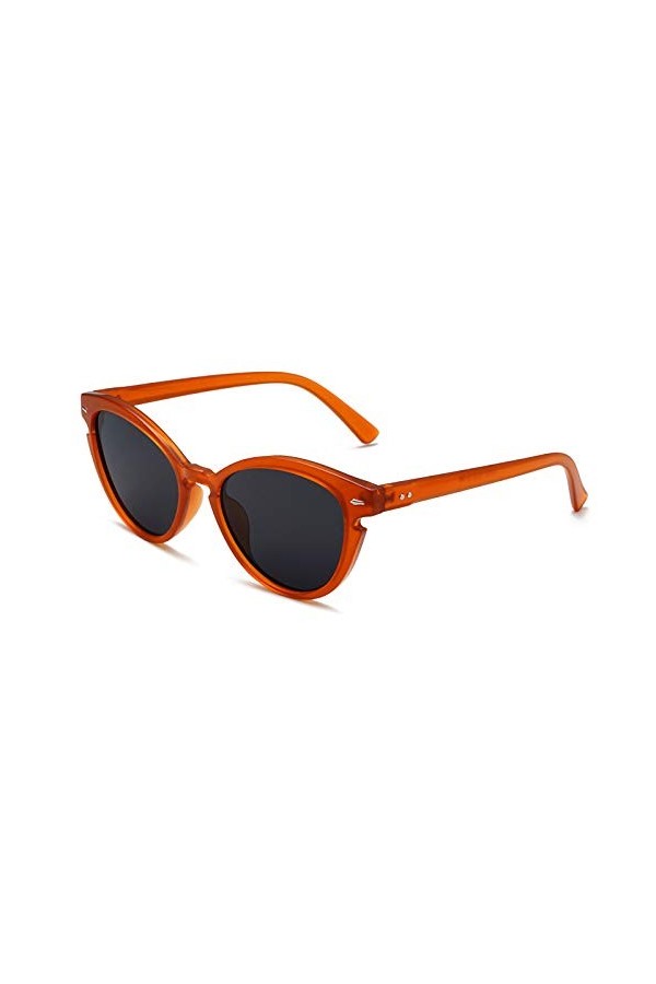 QINGZHOU Lunettes de Soleil,Lunettes de soleil Lunettes de soleil pour femmes Lunettes de mode rétro pour hommes, cadre orang