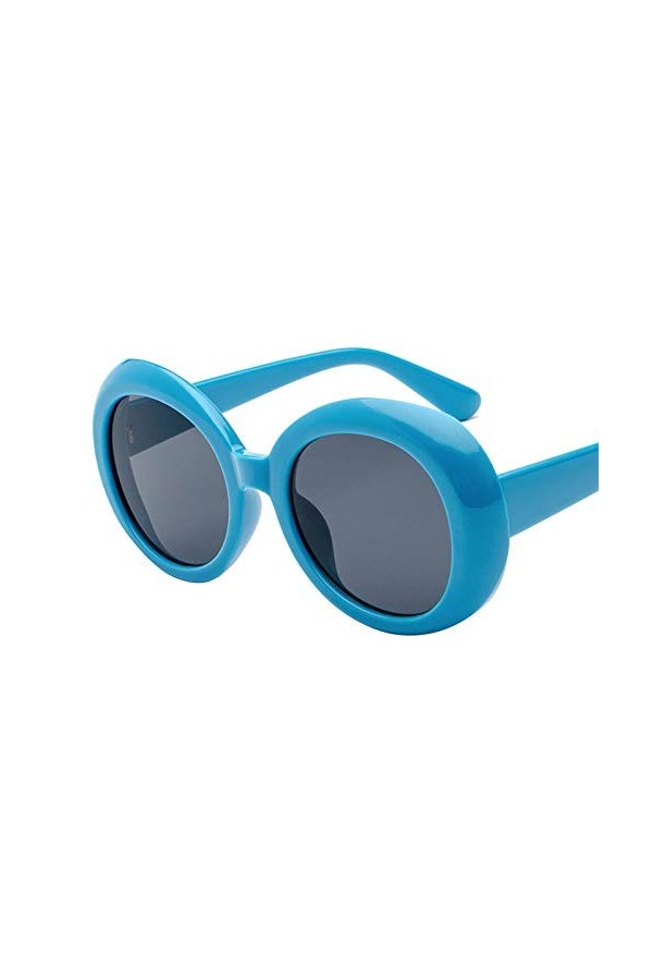 QINGZHOU Lunettes de soleil, Lunettes de soleil ovales rétro Hommes et femmes Lunettes de soleil multicolores Grandes monture