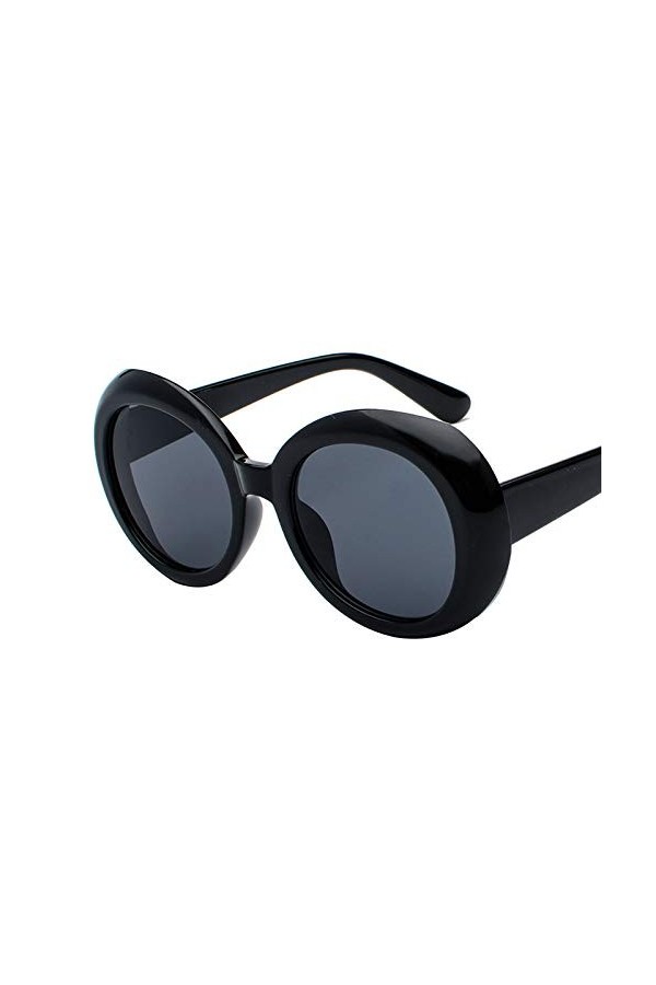 QINGZHOU Lunettes de soleil, Lunettes de soleil ovales rétro Hommes et femmes Lunettes de soleil multicolores Grandes monture