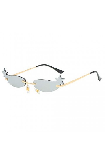 QINGZHOU Lunettes de Soleil,Lunettes de soleil personnalité métal femme monture multicolore lunettes lunettes de soleil, floc