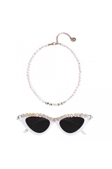 Bachelorette - Perles et collier - Lunettes de soleil en cristal - Pour lune de miel - Cadeau pour fête de fiançailles - Acce