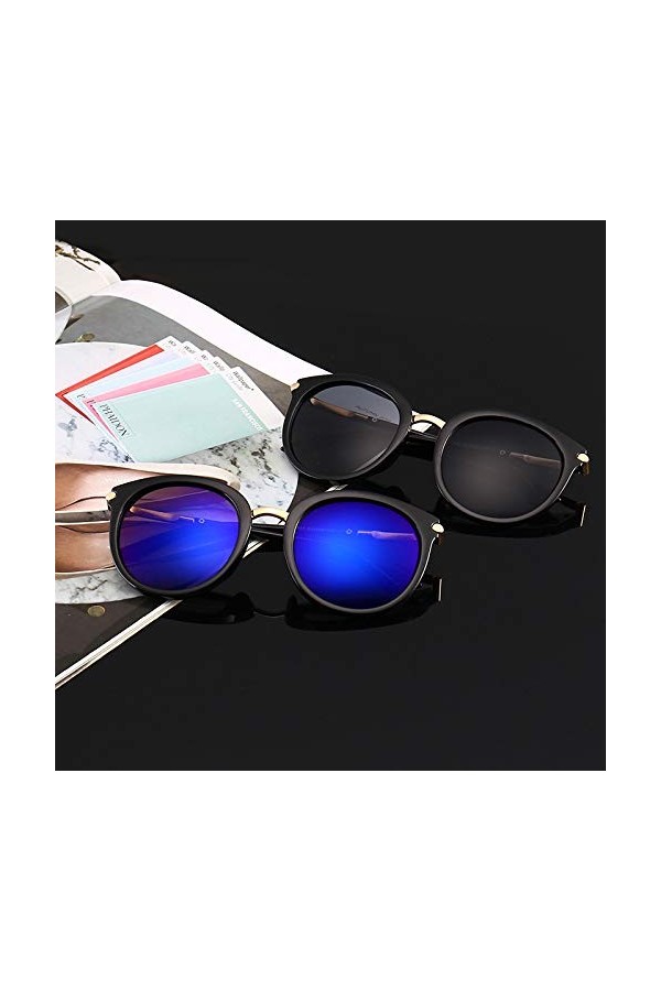 QINGZHOU Lunettes de Soleil,Lunettes de soleil pour femmes, protection UV, visage rond, filet de célébrité, yeux de tir de ru