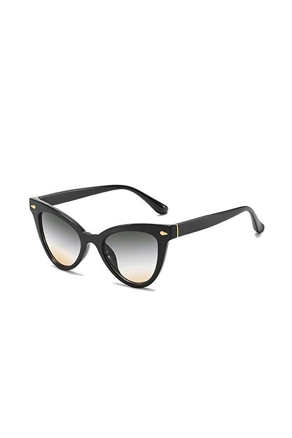 QINGZHOU Lunettes De Soleil,Lunettes De Soleil Œil De Chat Tendance Mètre Set Lunettes Street Shot Personnalité Lunettes De S
