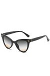 QINGZHOU Lunettes De Soleil,Lunettes De Soleil Œil De Chat Tendance Mètre Set Lunettes Street Shot Personnalité Lunettes De S