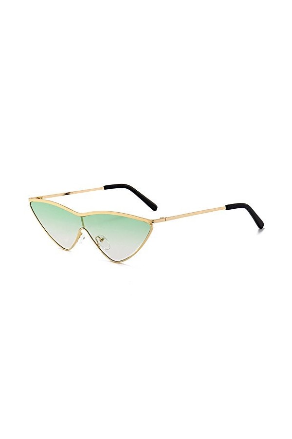 Lunettes De Soleil, Lunettes De Soleil Oeil De Chat Gradient One Piece Lunettes De Soleil Triangle Mode Femme, C5 Vert