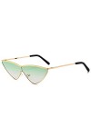 Lunettes De Soleil, Lunettes De Soleil Oeil De Chat Gradient One Piece Lunettes De Soleil Triangle Mode Femme, C5 Vert