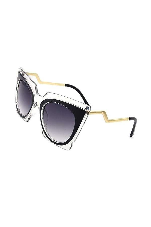 2023 Lunettes de Soleil rétro Femmes surdimensionnées Unisexe charmantes Dames Hommes Lunettes Color : Transparent Frame GL,
