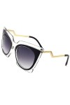 2023 Lunettes de Soleil rétro Femmes surdimensionnées Unisexe charmantes Dames Hommes Lunettes Color : Transparent Frame GL,