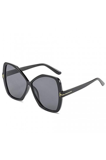 QINGZHOU Lunettes De Soleil,Personnalité Lunettes De Soleil Bowknot Femmes Mode Grand Cadre Lunettes Sauvages, Cadre Noir Fil