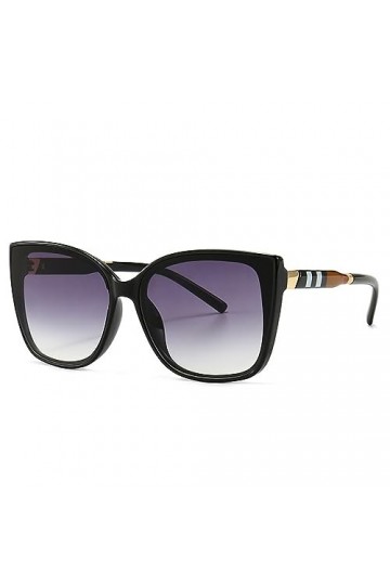 Lunettes de soleil Vintage Square Cat Eye Stripe Hommes Femmes Lunettes, 1, Taille unique