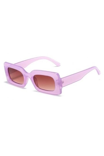 Lunettes de soleil à la mode Lunettes de soleil polarisées Lunettes de soleil femme Rectangle Grand cadre Violet Lunettes car
