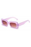 Lunettes de soleil à la mode Lunettes de soleil polarisées Lunettes de soleil femme Rectangle Grand cadre Violet Lunettes car