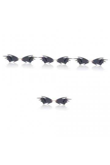 ABOOFAN 4Pcs Lunettes De Soleil Forme DAile Lunettes Disco Party Lunettes Chauve-Souris Aile Lunettes Lunettes Élégantes Hom
