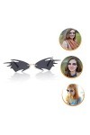 ABOOFAN 4Pcs Lunettes De Soleil Forme DAile Lunettes Disco Party Lunettes Chauve-Souris Aile Lunettes Lunettes Élégantes Hom