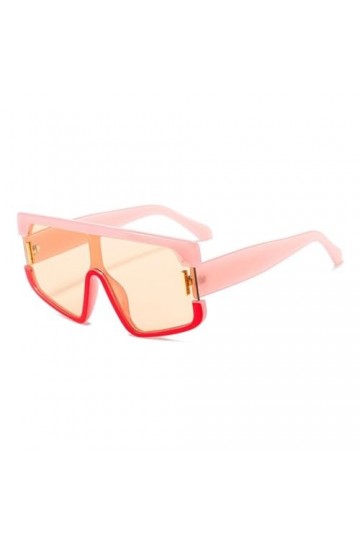 HPIRME Lunettes de Soleil Dégradées Surdimensionnées pour Femmes Lunettes de Soleil à Objectif Bouclier Rivet Grande Monture 
