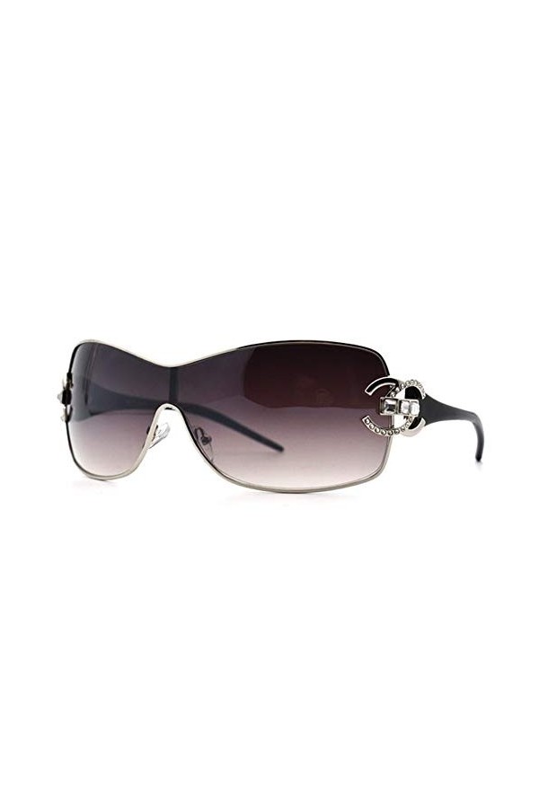 AUSUB Lunettes de Soleil Femme Mode Cristal de Diamant Dégradé Miroir Lunettes de Soleil Femmes Hommes Outdoor Oversize Shade