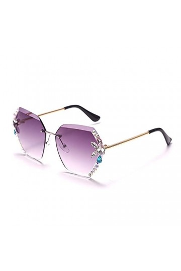 XINXIN Lunettes De Soleil en Diamant Masculin Et Femmes À Lunettes De Soleil sur Les Lunettes De Soleil en Métal sans Lanière
