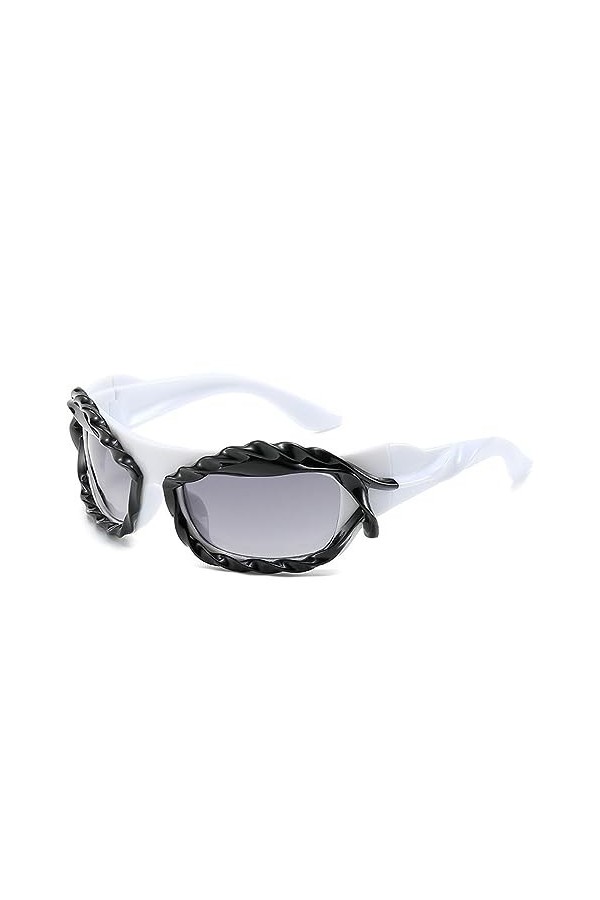 Lunettes de Soleil Yeux de Chat pour Femmes surdimensionnées Couleur Bonbon Lunettes de Soleil Hommes Hip Hop Punk Nuances, G