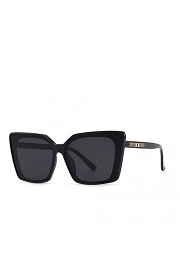 HCHES Grandes lunettes de soleil carrées pour femme Cat Eye Lunettes de soleil Vintage UV400 Outdoor, C2, taille unique