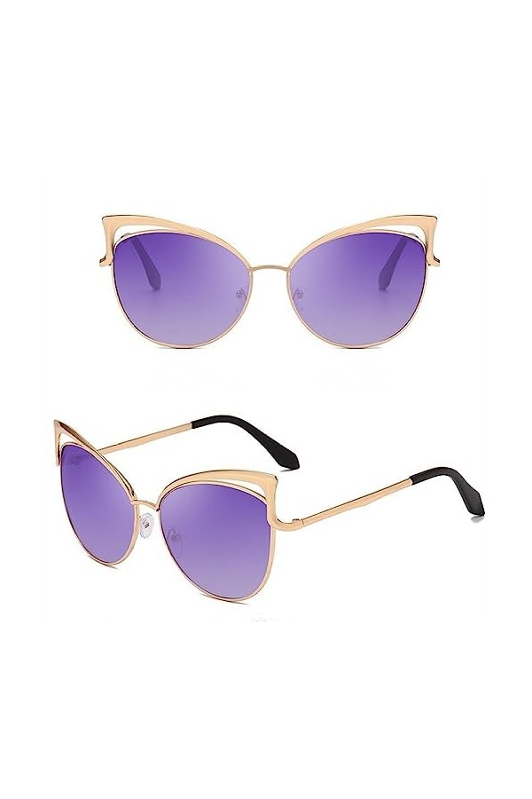 HPIRME Lunettes de soleil yeux de chat vintage lunettes de soleil Cateye pour femmes nuances lunettes femmes UV400, C10 rouge