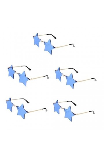 TENDYCOCO 5 Paires De Lunettes De Soleil De Fête Lunettes De Fête DAnniversaire Lunettes Elton Lunettes Étoiles À La Mode No