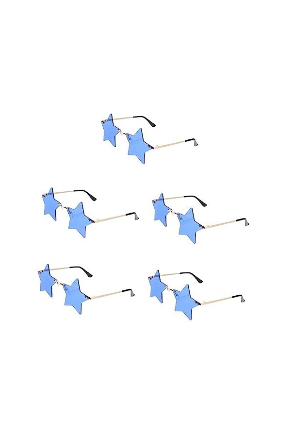 TENDYCOCO 5 Paires De Lunettes De Soleil De Fête Lunettes De Fête DAnniversaire Lunettes Elton Lunettes Étoiles À La Mode No