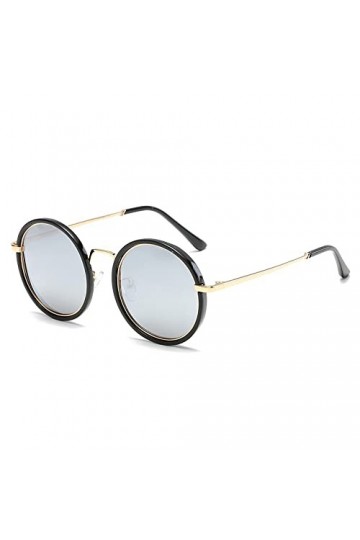 HCHES Lunettes de soleil polarisées Lunettes de soleil rondes Femmes Vintage Retro Fashion Wild Lunettes de soleil design ave