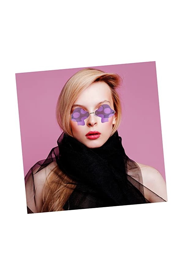 Holibanna 5Pcs Rave Party Lunettes De Soleil Rave Accessoires Pour Femmes Lunettes Sans Monture Halloween Lunettes De Soleil 